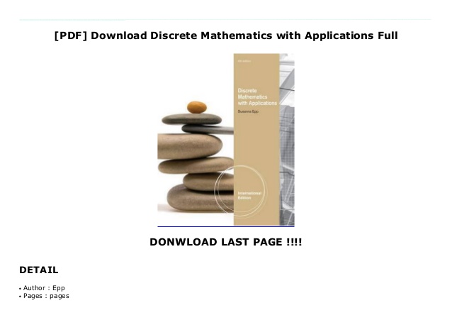 Discrete mathematics susanna epp pdf